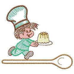 beginner-friendly baker machine embroidery pattern - Baker for Childrens Aprons