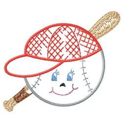 quick stitch bat machine embroidery pattern - Baseball perfect for reusable tote bags