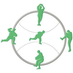 Baseball - bat detailed machine machine embroidery design perfect for Activewear