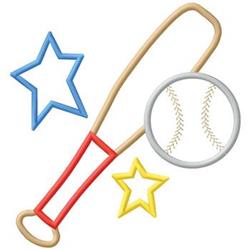 Baseball - star detailed machine machine embroidery design perfect for Team Jerseys