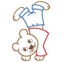 Bear - 5x7 bear beginner-friendly machine embroidery design for Baby Blankets