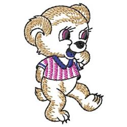 Bear - 4x4 bear quick stitch machine embroidery design perfect for cute baby onesies