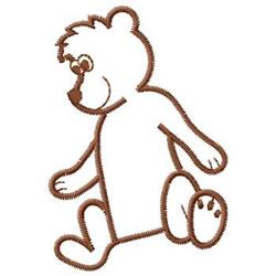 bear quick stitch machine digital embroidery - Bear perfect for reusable tote bags
