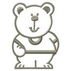 Bear - 4x4 bear quick stitch machine embroidery design perfect for Sports Apparel