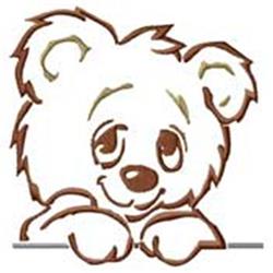 beginner-friendly bear machine embroidery pattern - Bear for decorative pillow covers
