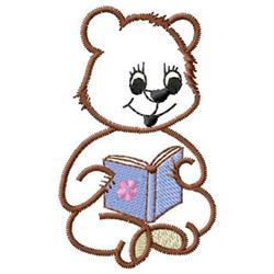 bear beginner-friendly machine embroidery - Bear Reading for Kids Book Bags