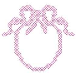 Bow - 5x7 cross quick stitch machine embroidery design for patchwork quilt blocks