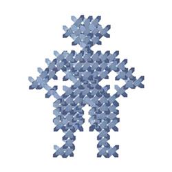 cross quick stitch machine digital embroidery - Boy perfect for reusable tote bags