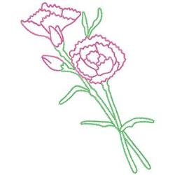 leaf beginner-friendly machine embroidery - Carnations perfect for kitchen aprons