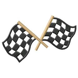 Checkered Flags - 4x4 flag beginner-friendly embroidery design for kitchen aprons