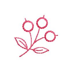 Cherries - 4x4 cherrie quick stitch machine embroidery design for reusable tote bags