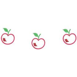 Cherry Border - 6x10 leaf beginner-friendly embroidery design for insulated lunch bags