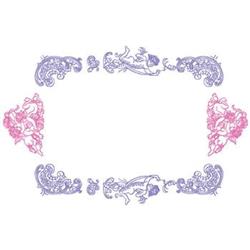 detailed leaf machine embroidery pattern - Cherub Scroll Border for Seasonal Decorations