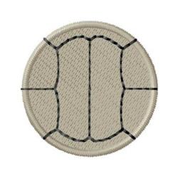 Circular design with distinct black outlines on a beige background, featuring a simple and clean look.