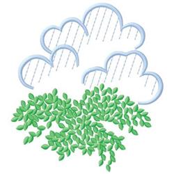detailed leaf machine digital embroidery pattern - Clouds perfect for Wall Art
