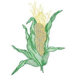 leaf beginner-friendly machine digital embroidery - Corn perfect for kitchen aprons