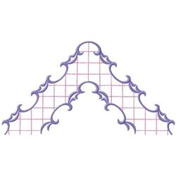 cross beginner-friendly machine embroidery - Corner Scroll Border for Curtain Edges