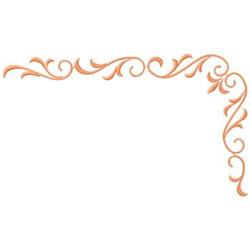 leaf beginner-friendly machine embroidery - Corner Scroll Border for kitchen aprons