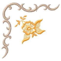 leaf quick stitch machine embroidery - Corner Scroll Border for Quilt Borders