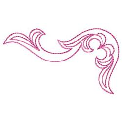 Corner Scroll Border - 4x4 border quick stitch embroidery design for reusable tote bags