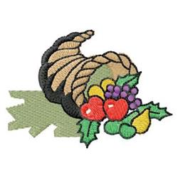 Cornucopia - 4x4 leaf beginner-friendly embroidery design for Thanksgiving Table Decor
