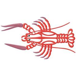 crawfish detailed machine digital embroidery - Crawfish perfect for reusable tote bags