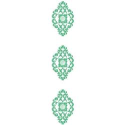 Crest Scroll Border - border detailed machine embroidery design for reusable tote bags