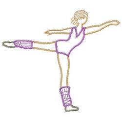 Dancer - 6x10 dancer quick stitch machine embroidery design perfect for Dance Bags