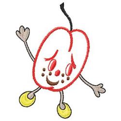cherry quick stitch machine embroidery - Dancing Cherry for decorative pillow covers