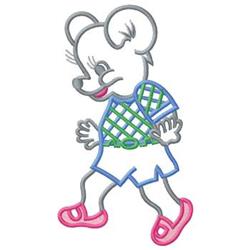 Dancing Mouse - 5x7 mouse detailed machine embroidery design for cute baby onesies