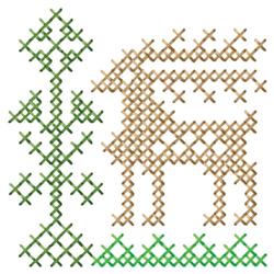 quick stitch reindeer machine embroidery pattern - Deer perfect for kitchen tea towels
