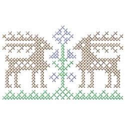 beginner-friendly reindeer machine embroidery pattern - Deer for reusable tote bags