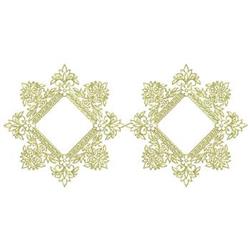 detailed leaf machine embroidery pattern - Diamond Frames perfect for Photo Frames