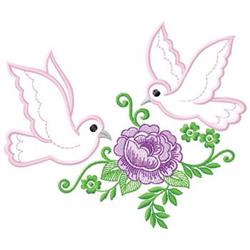 leaf beginner-friendly machine embroidery - Doves perfect for reusable tote bags
