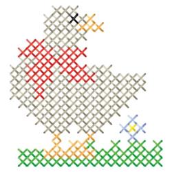 bird quick stitch machine digital embroidery - Duck perfect for reusable tote bags