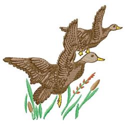 Ducks - 5x7 bird detailed machine embroidery design perfect for patchwork quilt blocks