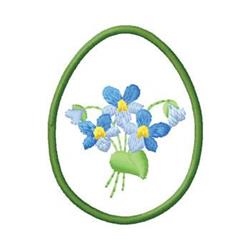 quick stitch easter leaf machine embroidery pattern - Easter Egg for kitchen tea towels
