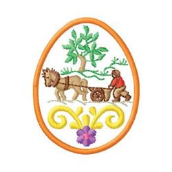 beginner-friendly easter tree machine embroidery pattern - Easter Egg for decorative pillow covers