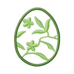 Easter Egg - 4x4 leaf quick stitch machine embroidery design for kitchen tea towels