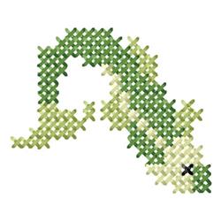 quick stitch cross machine embroidery pattern - Fish for decorative pillow covers