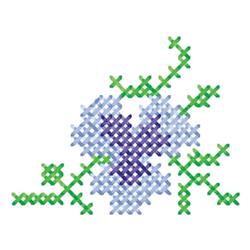 Flower - 4x4 cross quick stitch machine embroidery design perfect for cute baby onesies