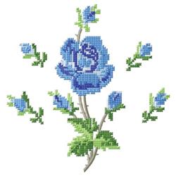rose detailed machine digital embroidery - Flowers perfect for patchwork quilt blocks