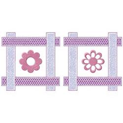frame detailed machine embroidery - Flowers In Frames perfect for kitchen tea towels