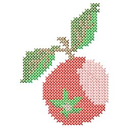 beginner-friendly cross machine embroidery pattern - Fruit perfect for kitchen aprons
