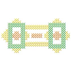 cross quick stitch machine embroidery - Geometric Border perfect for Quilt Blocks