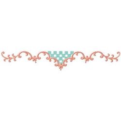 leaf beginner-friendly machine embroidery - Geometric Scroll Border for wedding decorations