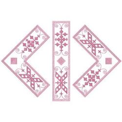 border detailed machine embroidery - Geometric Scroll Border for kitchen tea towels