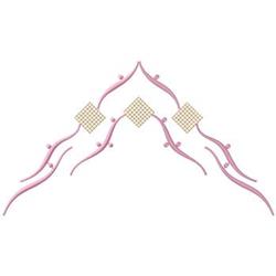 beginner-friendly cross machine embroidery pattern - Geometric Scroll for festive table runners