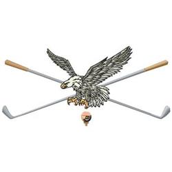 Golf Eagle - 6x10 bird detailed machine embroidery design perfect for Golf Bags