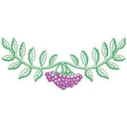 Colorful grapevine with clusters of purple grapes and finely detailed green leaves, showcasing elegance.